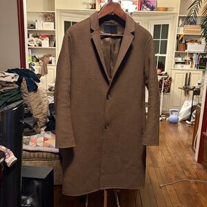 Oak + Fort Double-Faced Wool Blend Coat - Men's XS - Brown